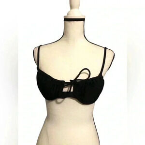 Y2K Xhilaration Black Bikini Top Size Medium